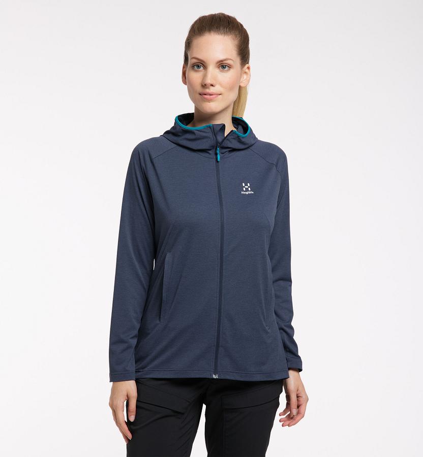 Haglöfs Womens Mirre Mid Layer Blue New Zealand 34568LRPD